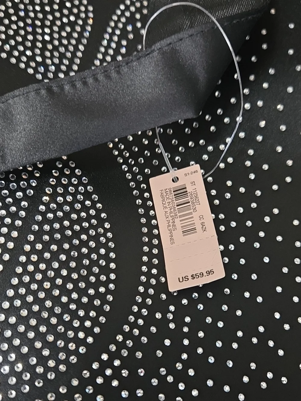 NWT Victoria's Secret Black Sparkly Tote/Weekender Bag